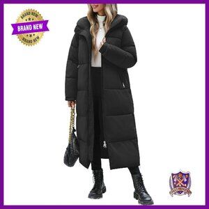 Women's Long Winter Puffer Coat Hooded Parka Down Jacket Thick Warm